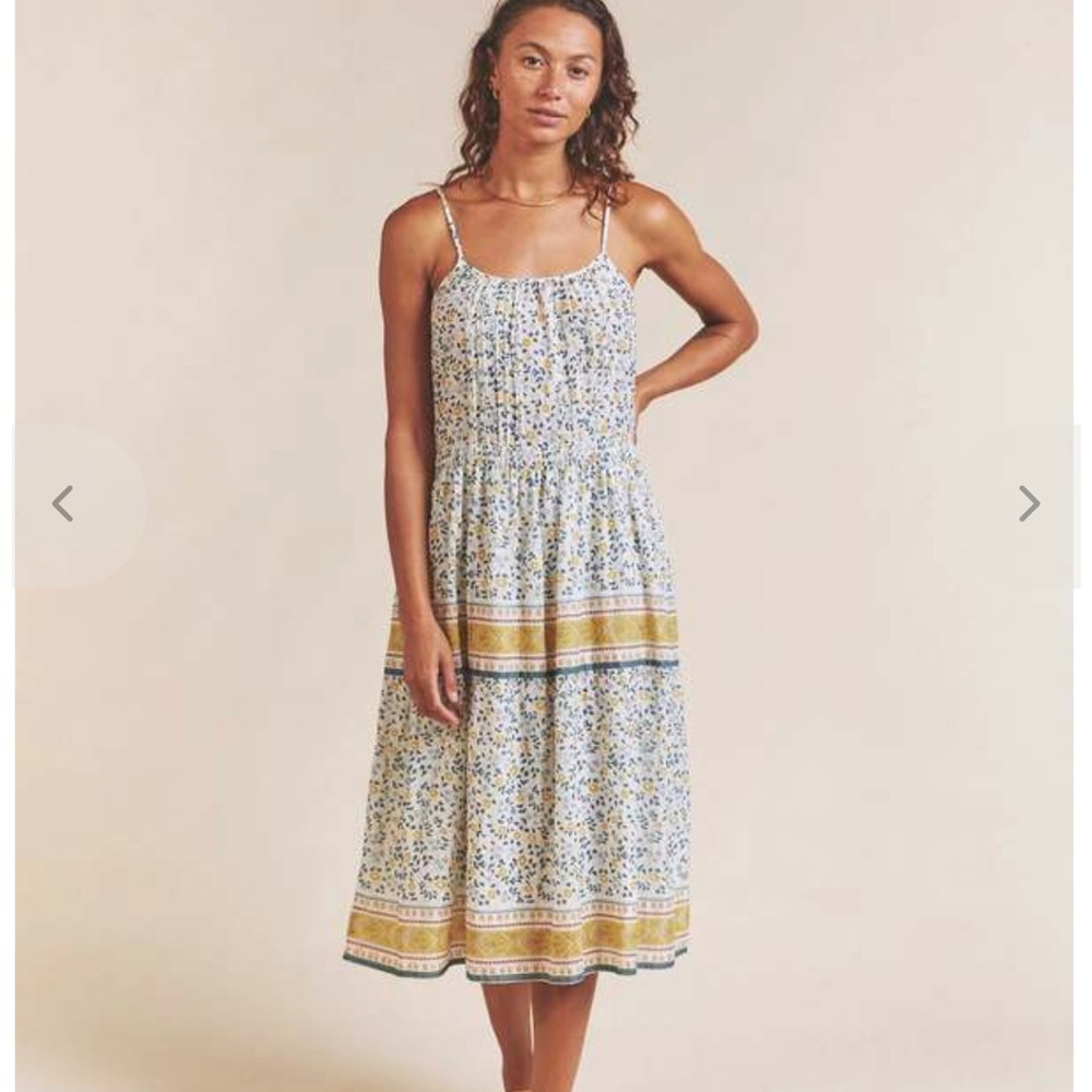 Trovata Birds of Paradis Julien floral Print Strappy Dress Medium